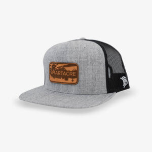 Gray \u0026 Black Flat Brim Trucker Hat with 