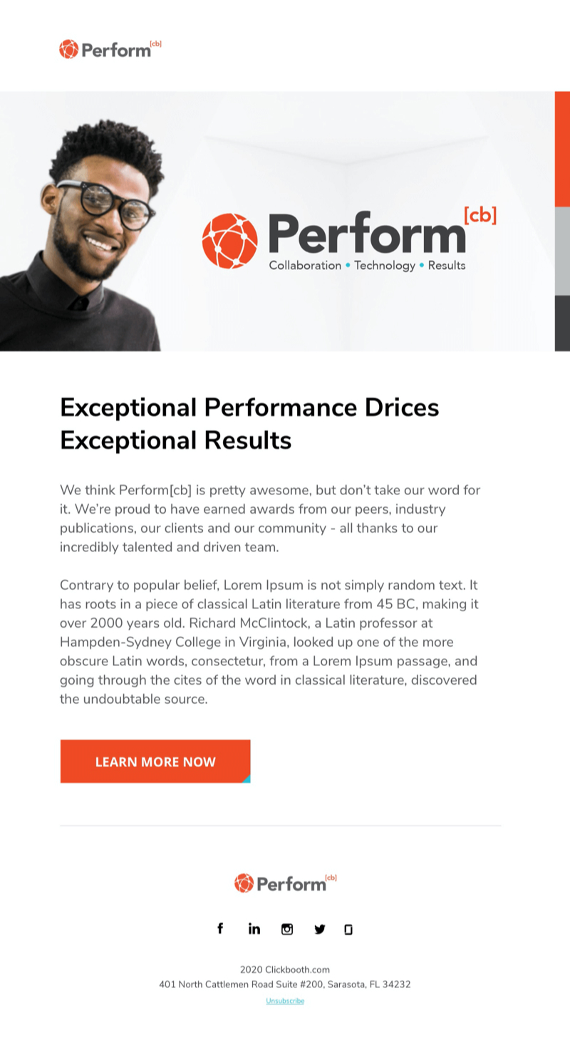 PerformCB email designs