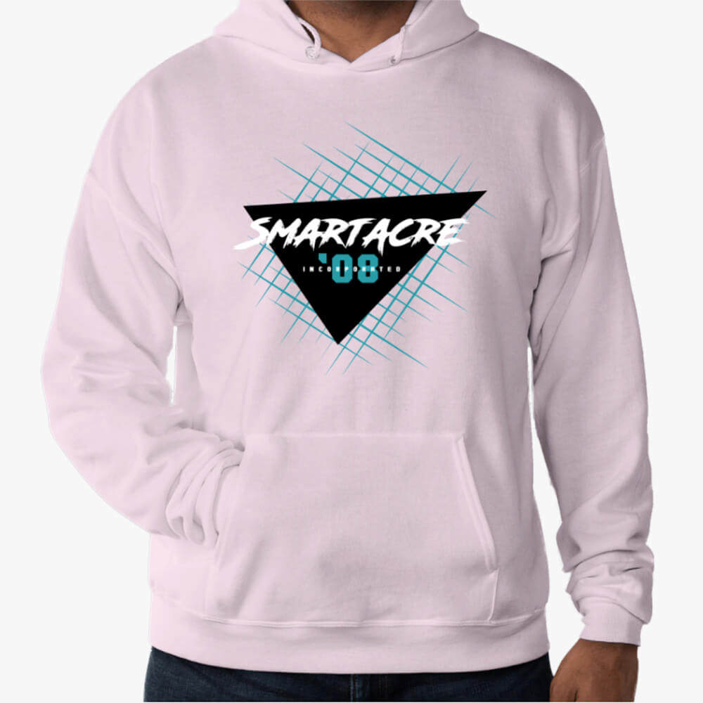 80s Pullover Hoodie EcoSmart Pale Pink 