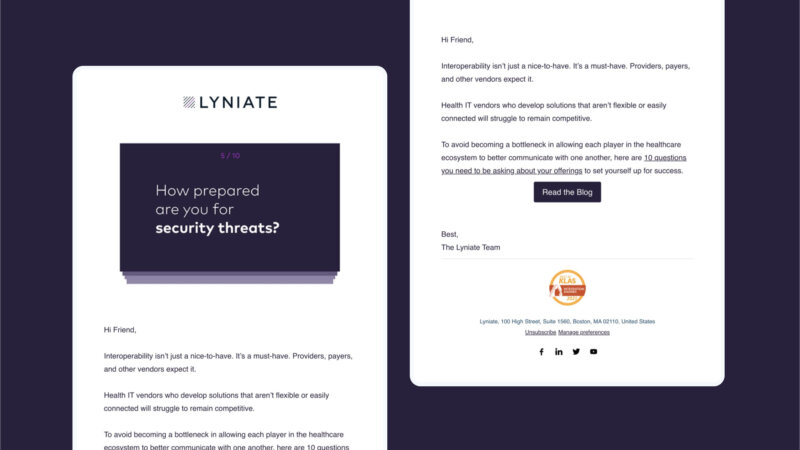 Lyniate Email design