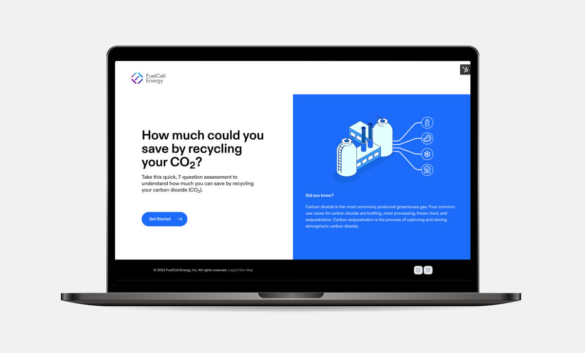 Carbon calculator get started page