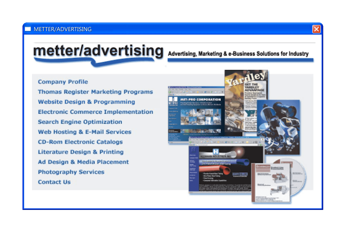 Metter Advertising old website screen