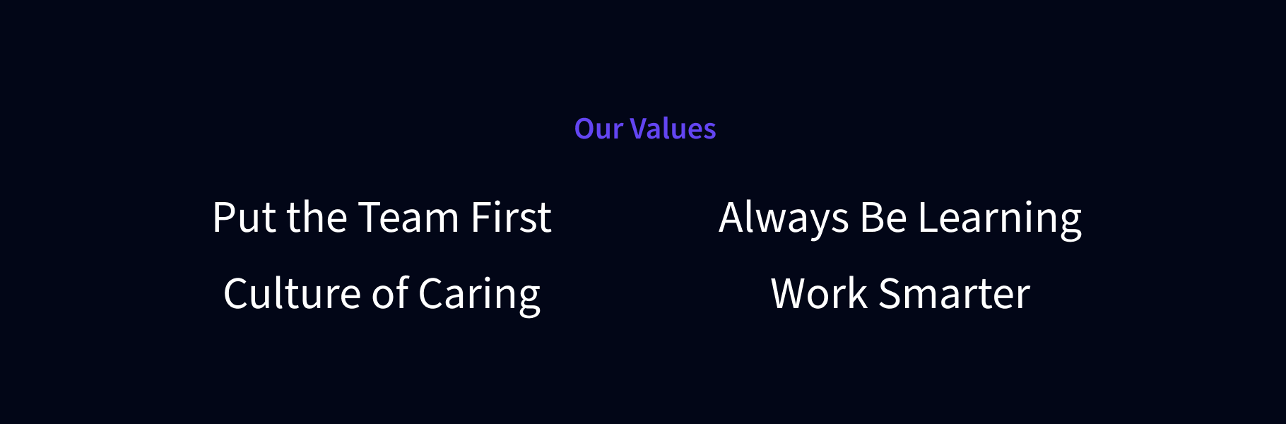 Our Brand Values