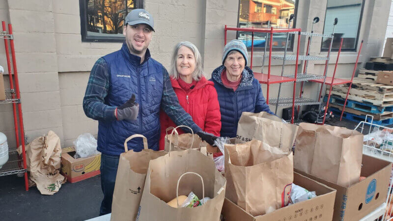 Oliver Levin doing charity work