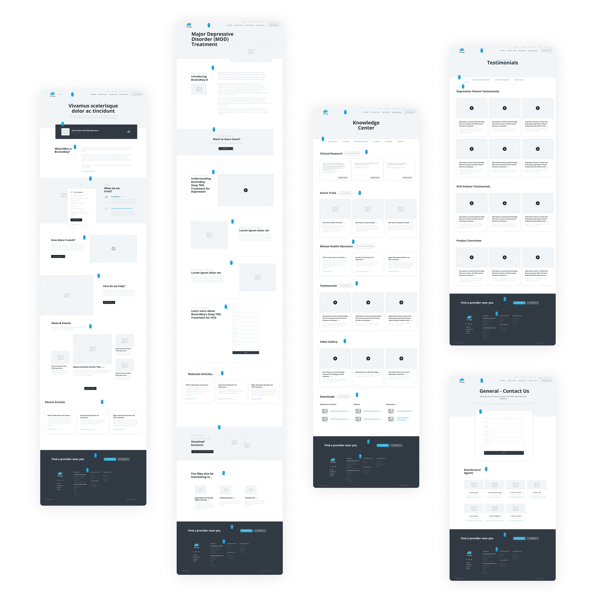 BrainsWay Website wireframes