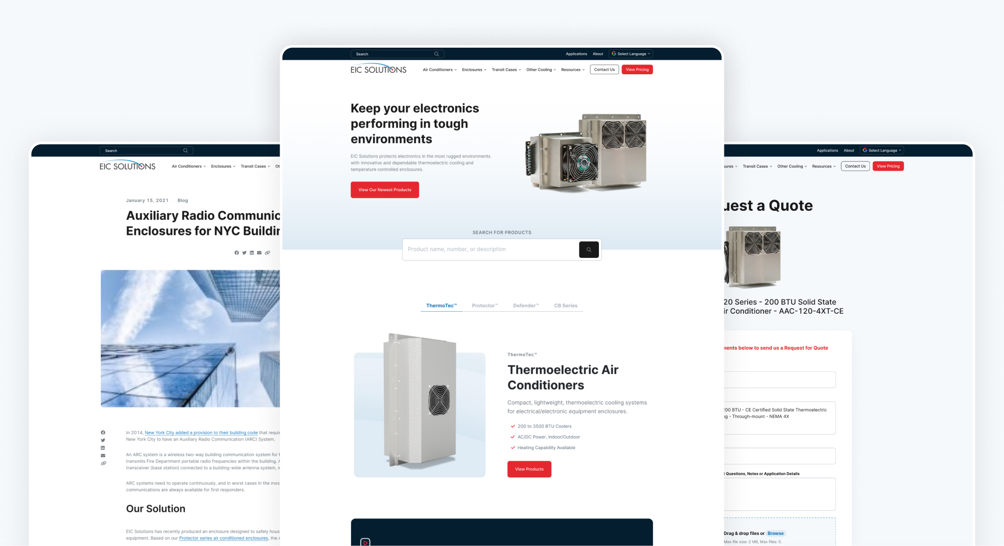 EIC Solutions website redesign