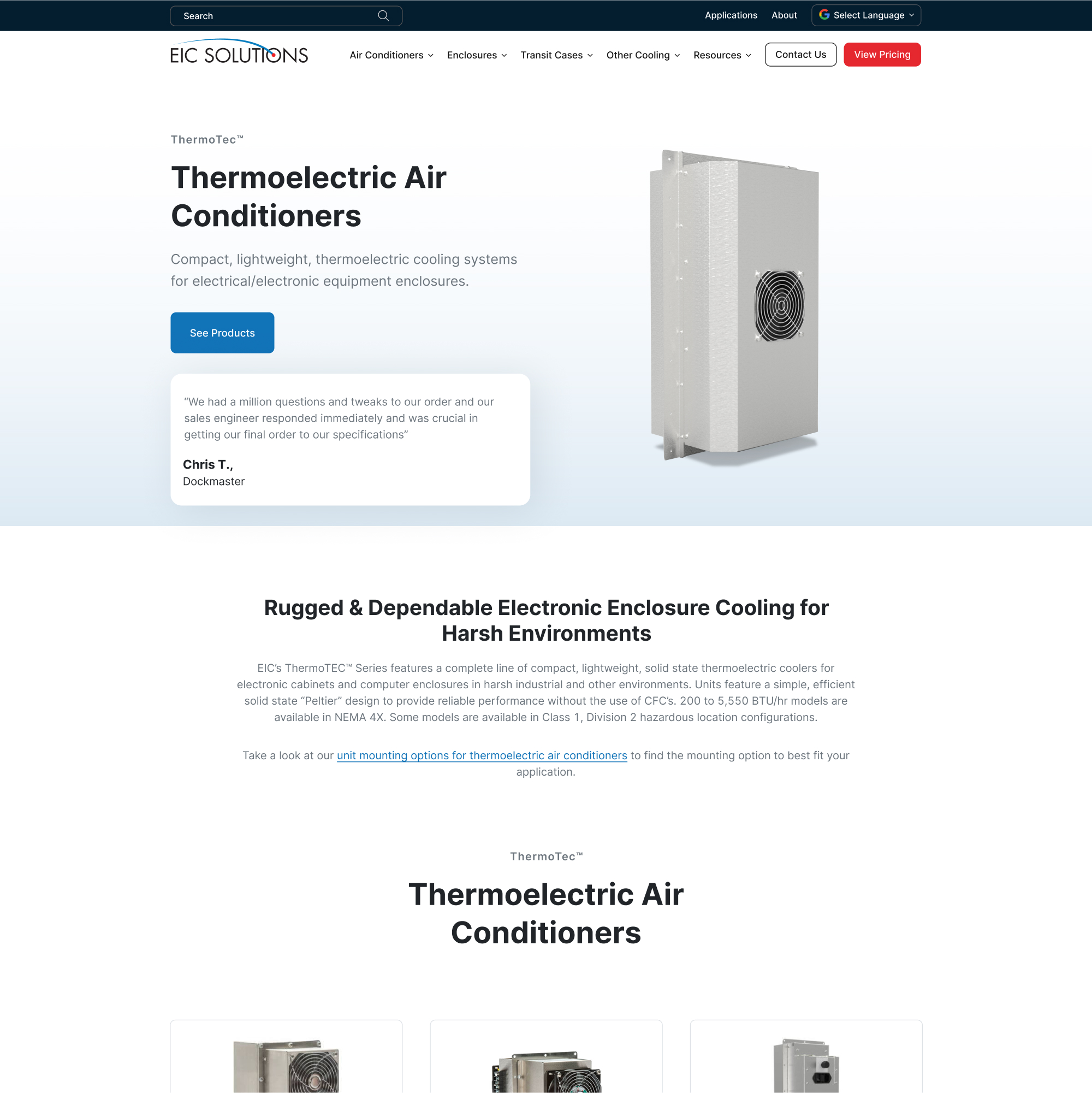 EIC Solutions website redesign