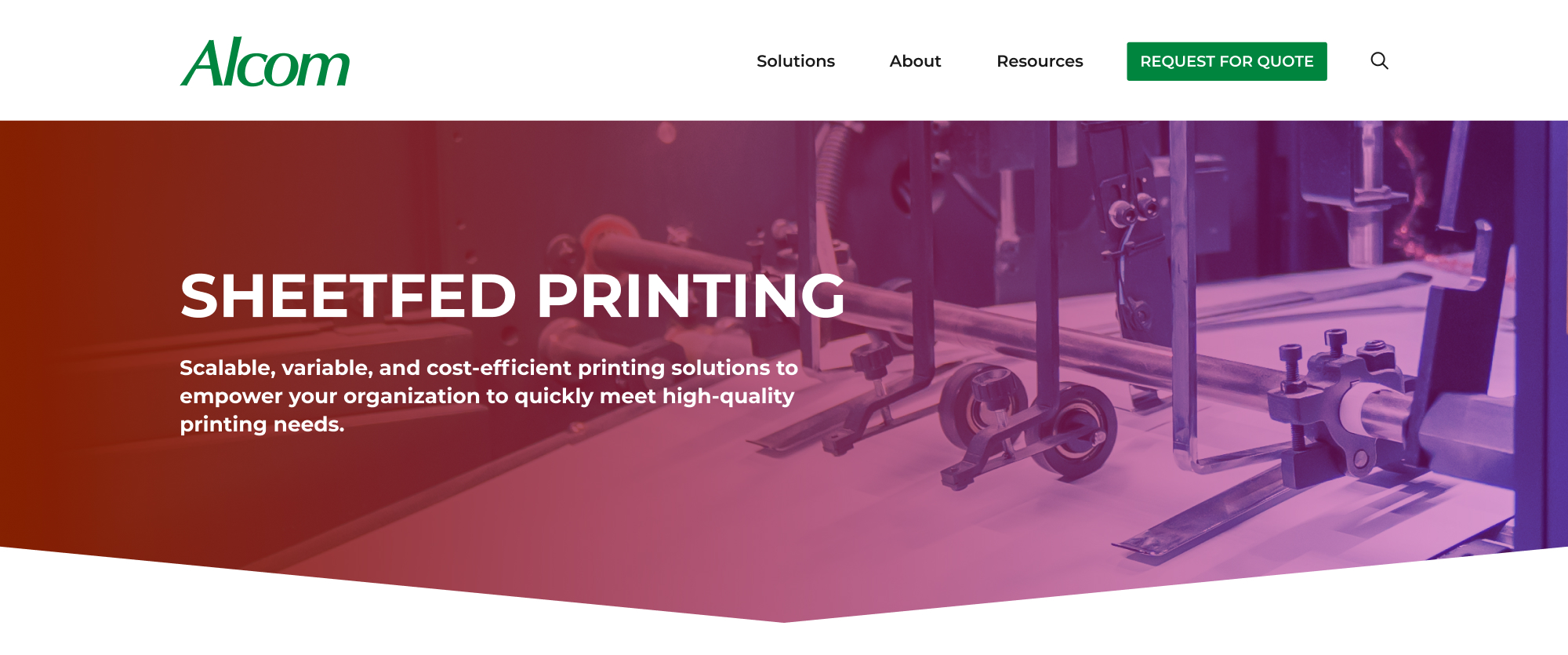 Alcom Printing website designs