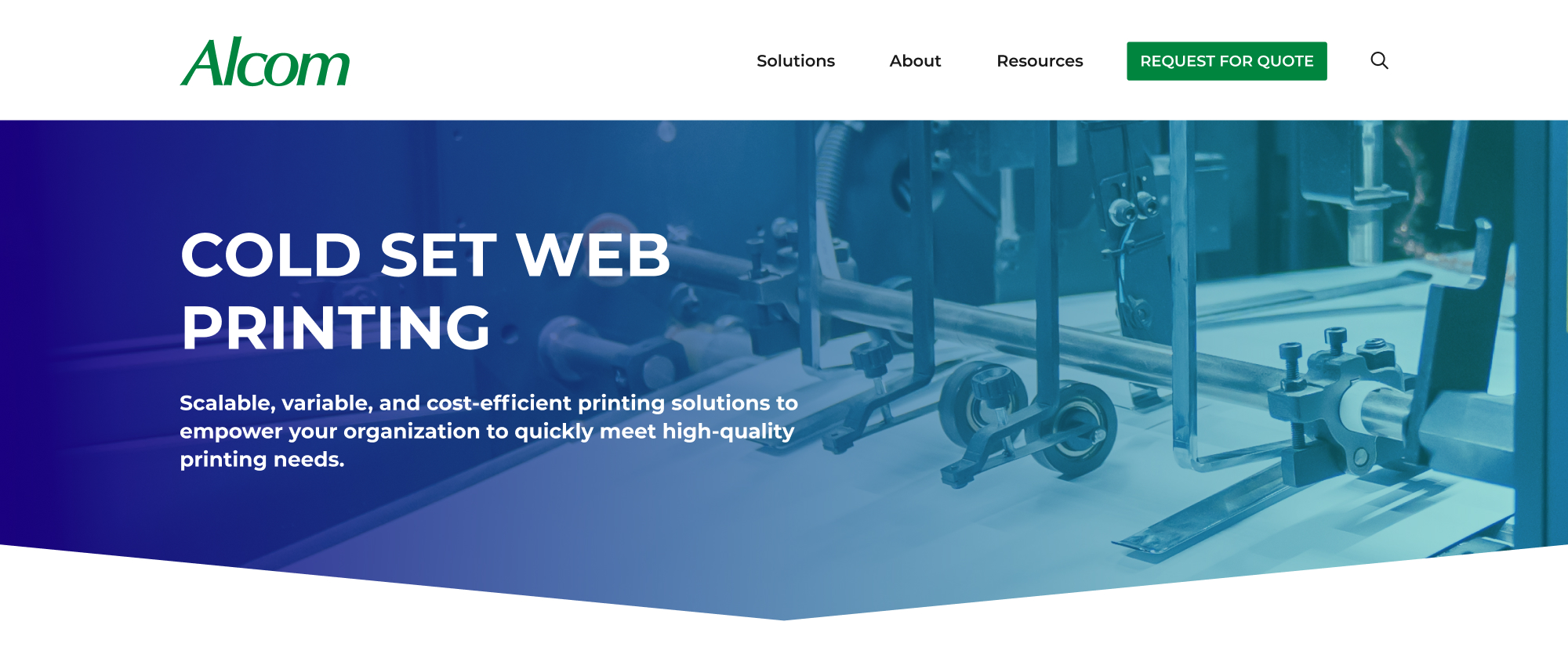 Alcom Printing website designs