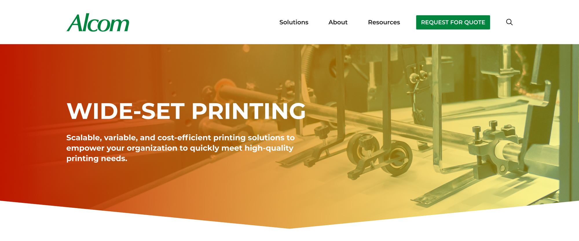 Alcom Printing website designs