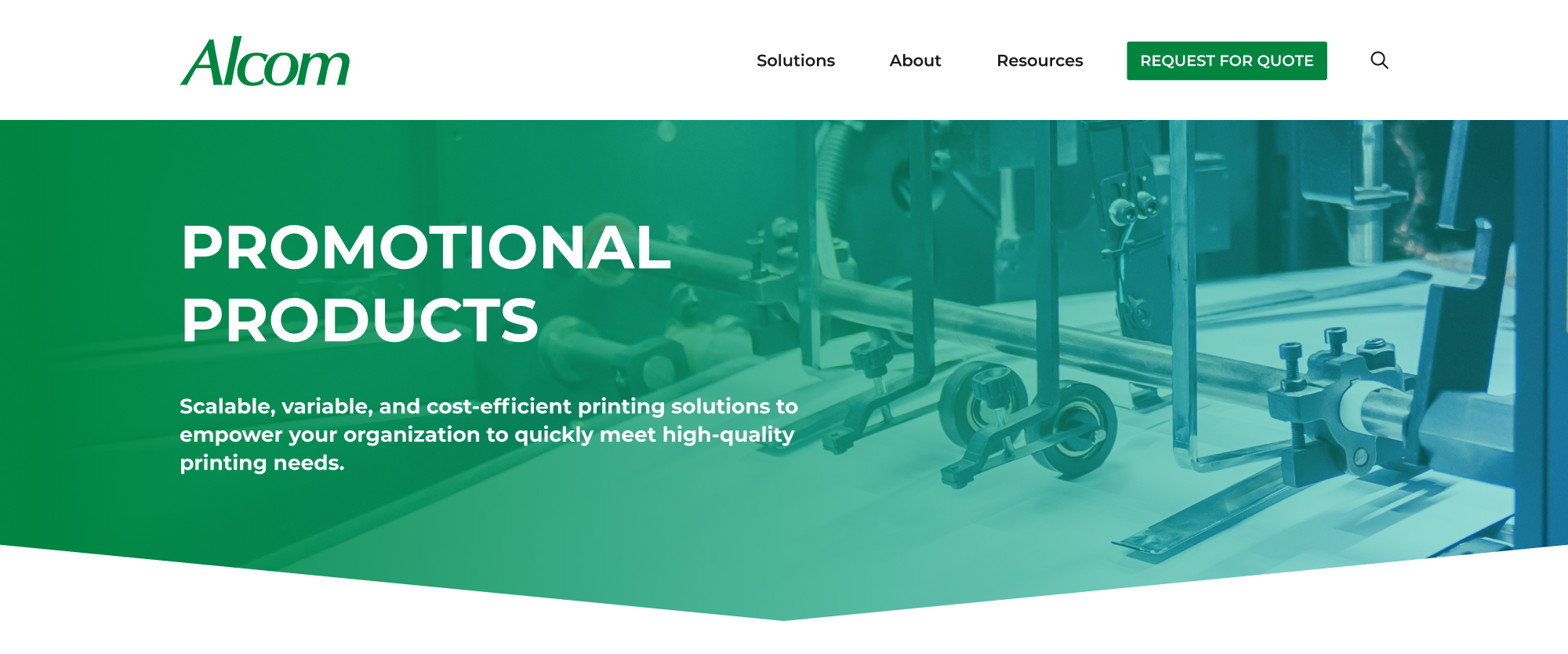 Alcom Printing website designs