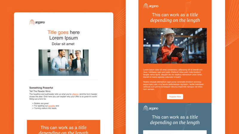 Argano Drag and Drop HubSpot Newsletter Email Template