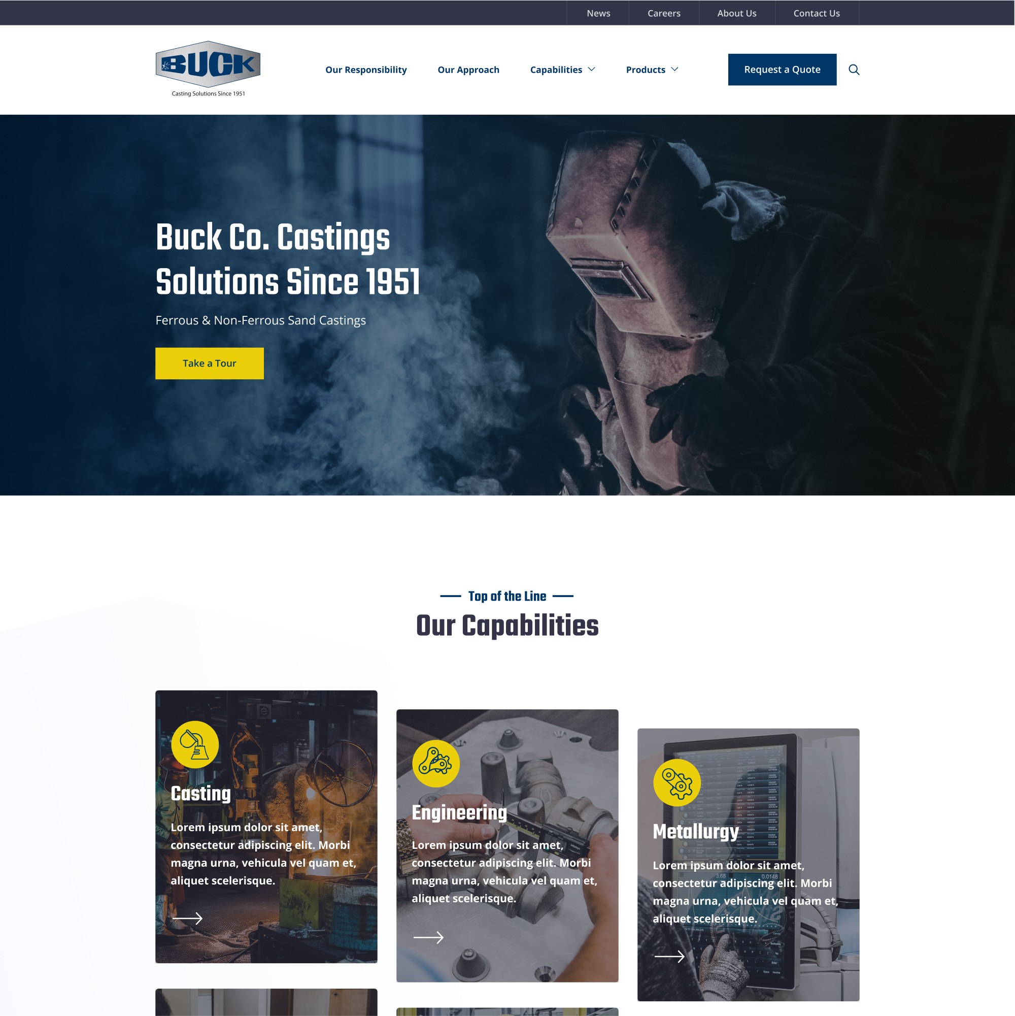 Buck Company website design