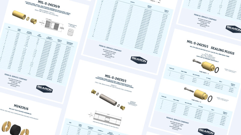 Bearon Manufacturing data sheet print designs