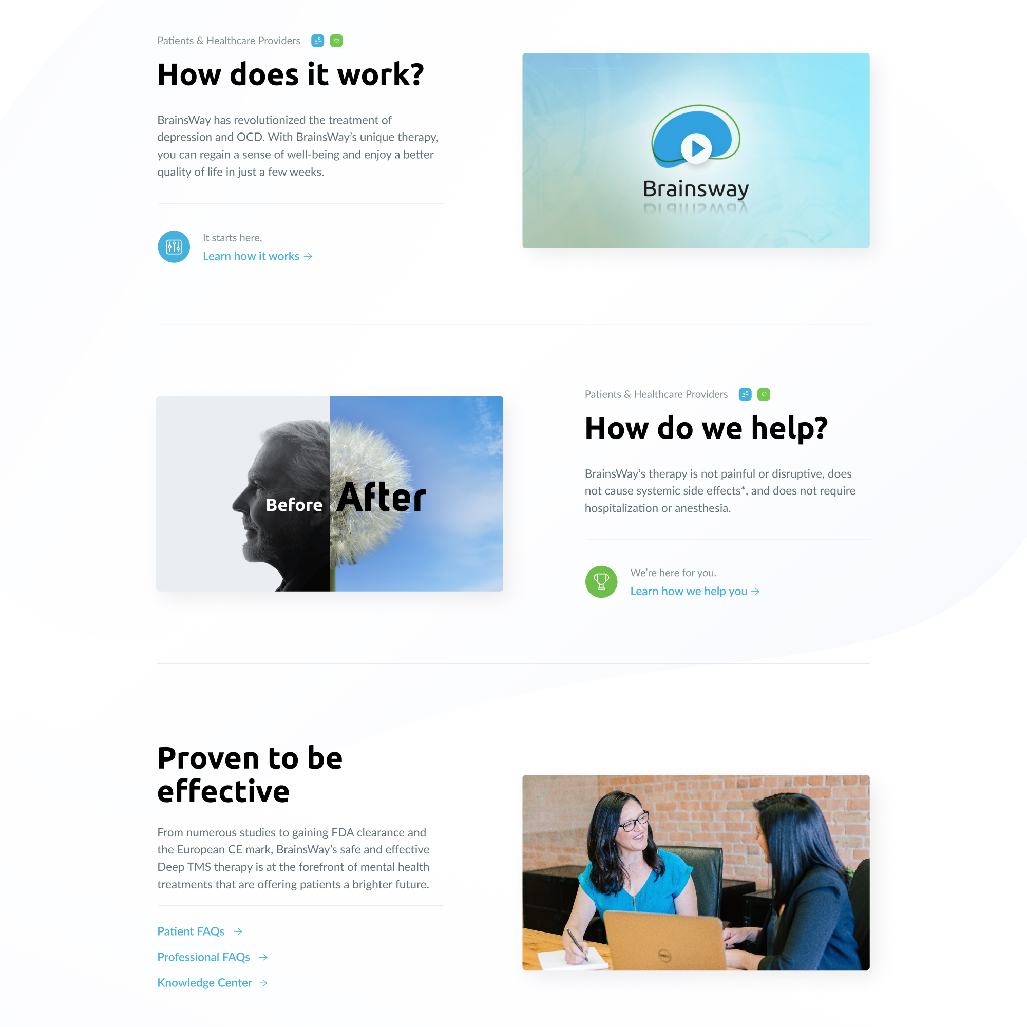 BrainsWay Website Designs