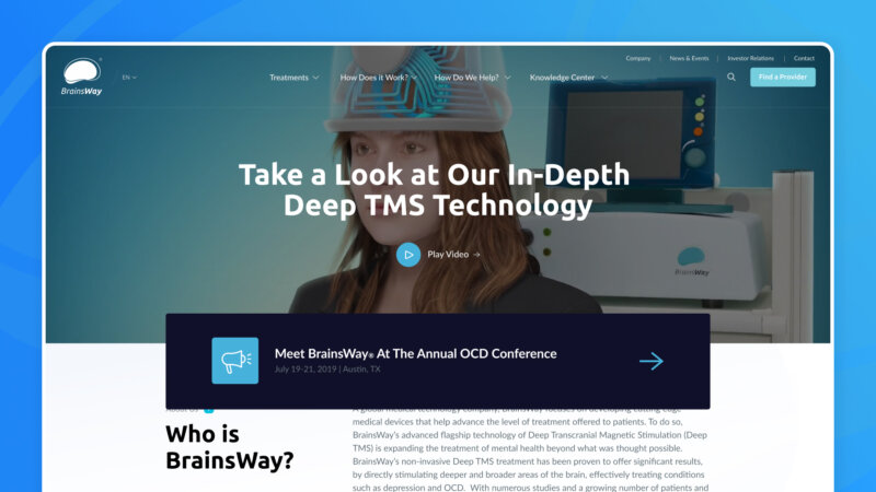 BrainsWay Website Designs