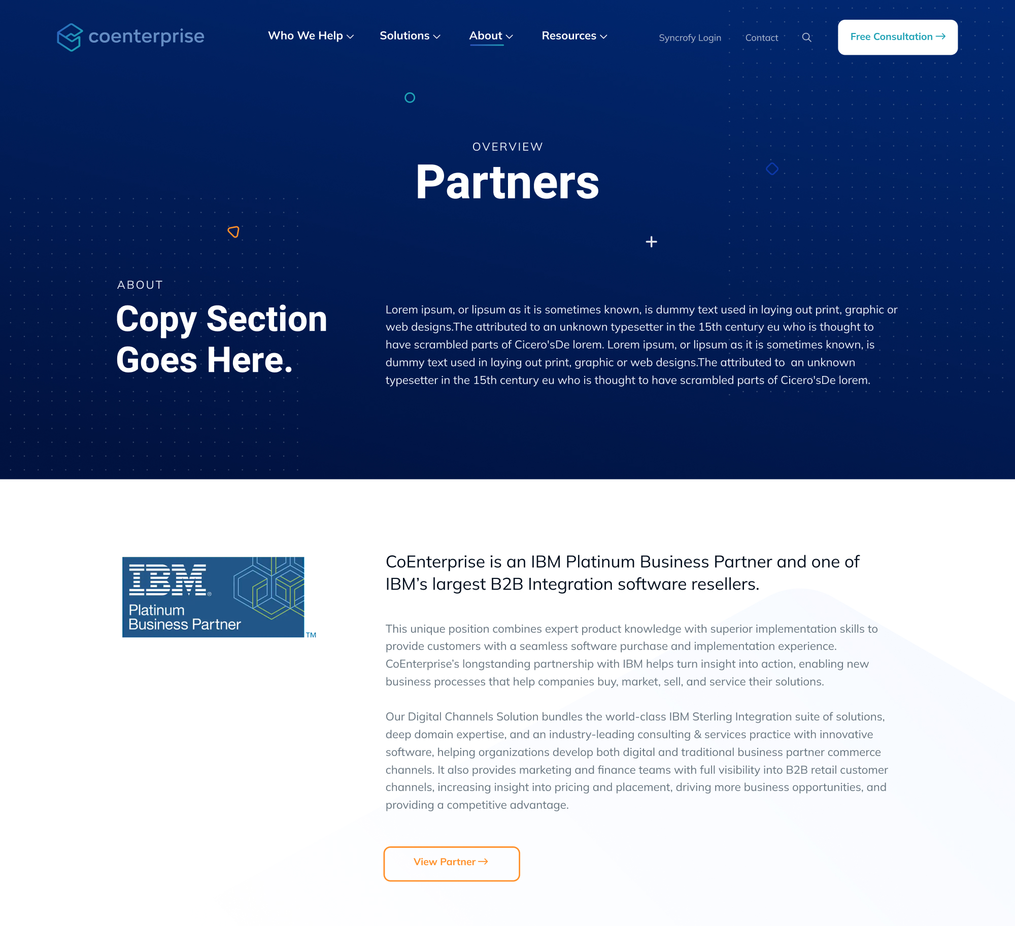 CoEnterprise website designs