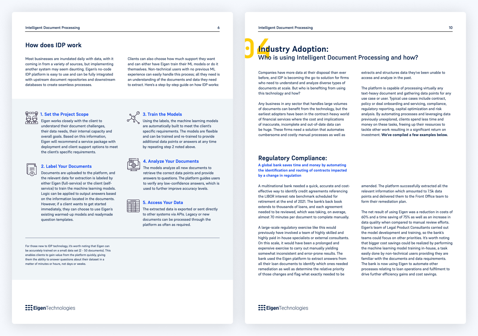 Eigen Technologies IDP ebook designs