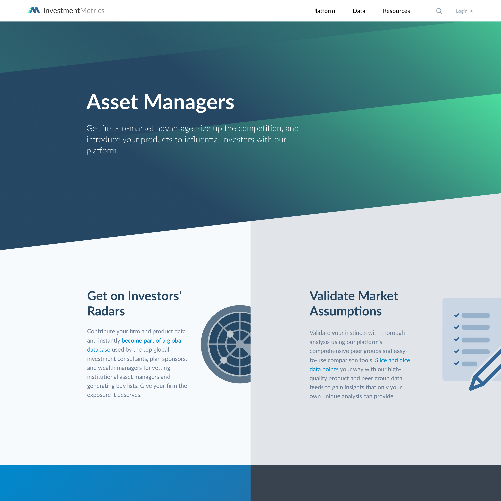 Investment Metrics designs