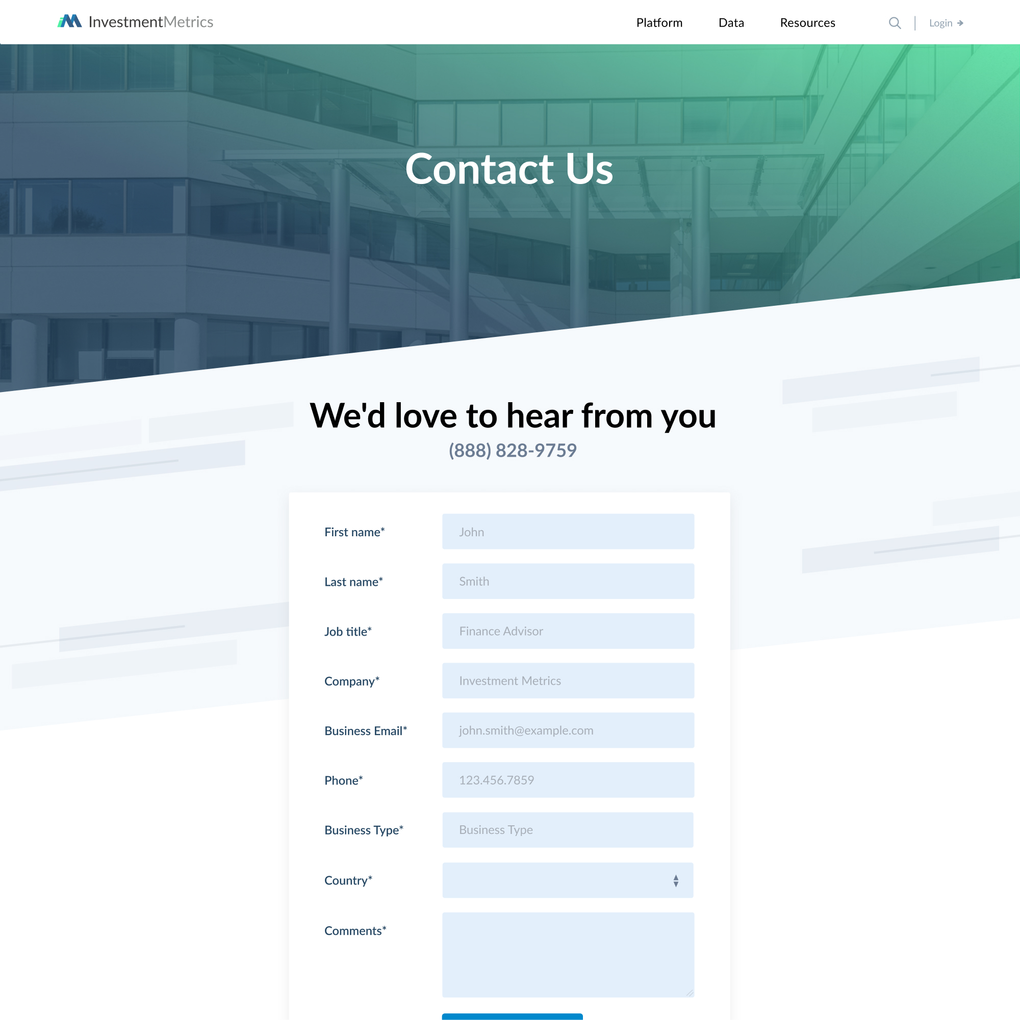 Investment Metrics designs