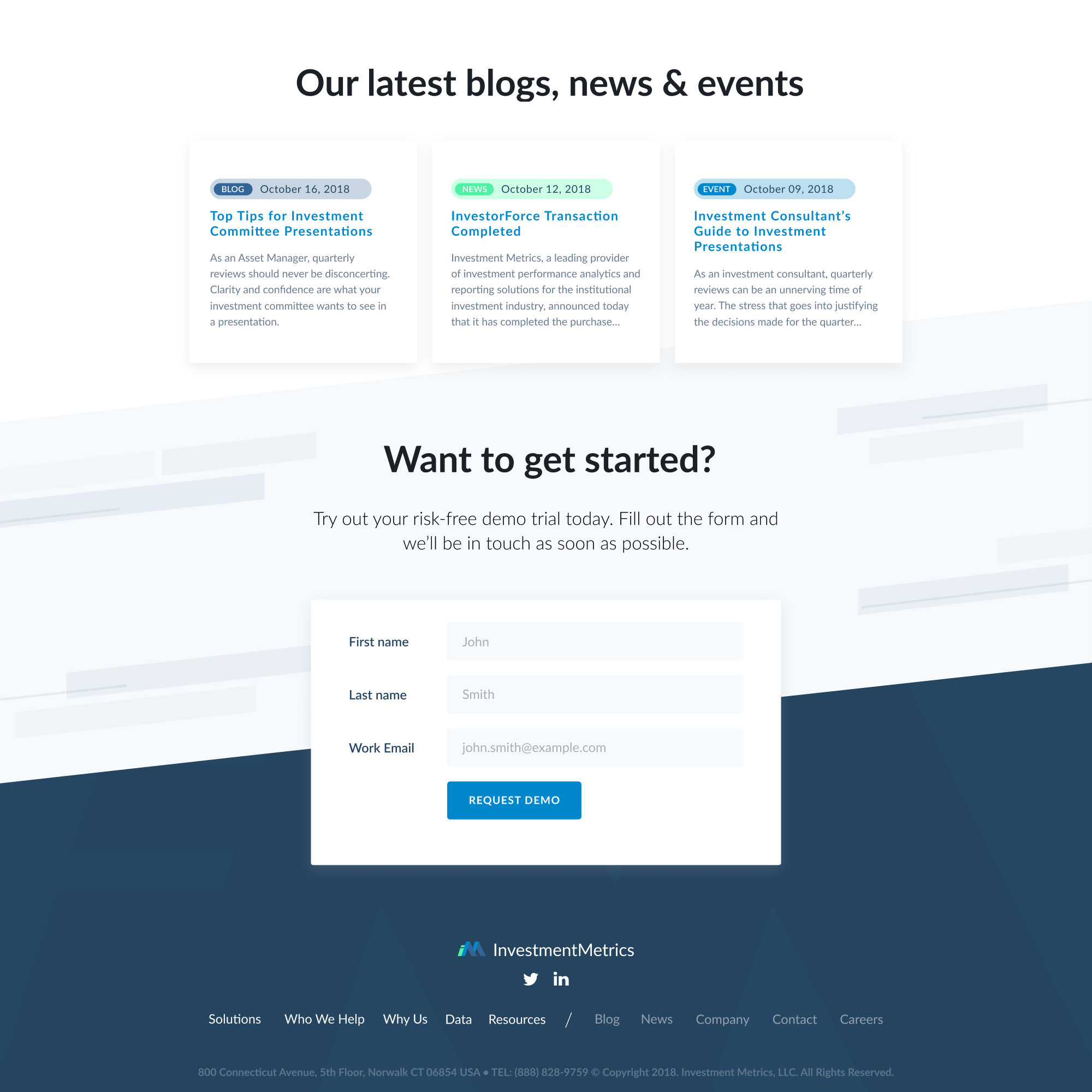 Investment Metrics designs