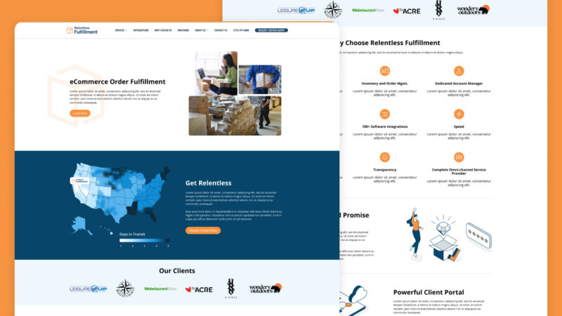 Relentless Fulfillment Ecommerce Page