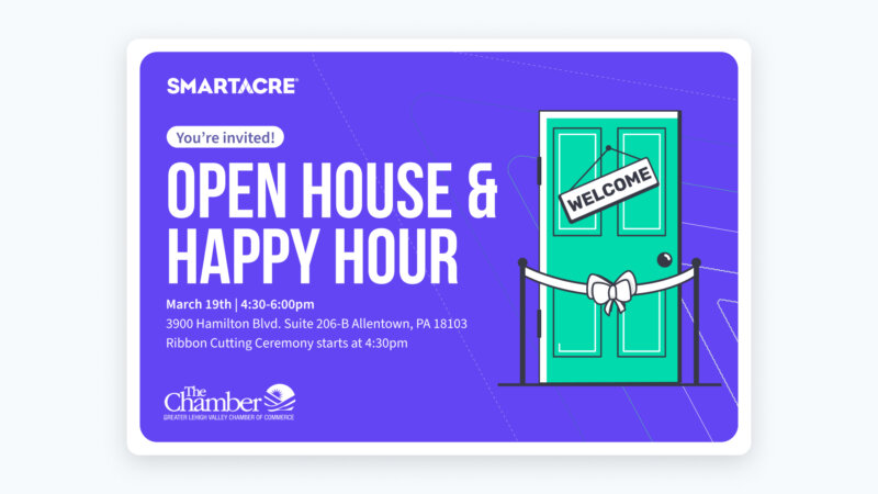 SmartAcre open house postcard design