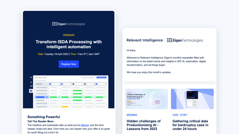 Eigen Technologies email templates