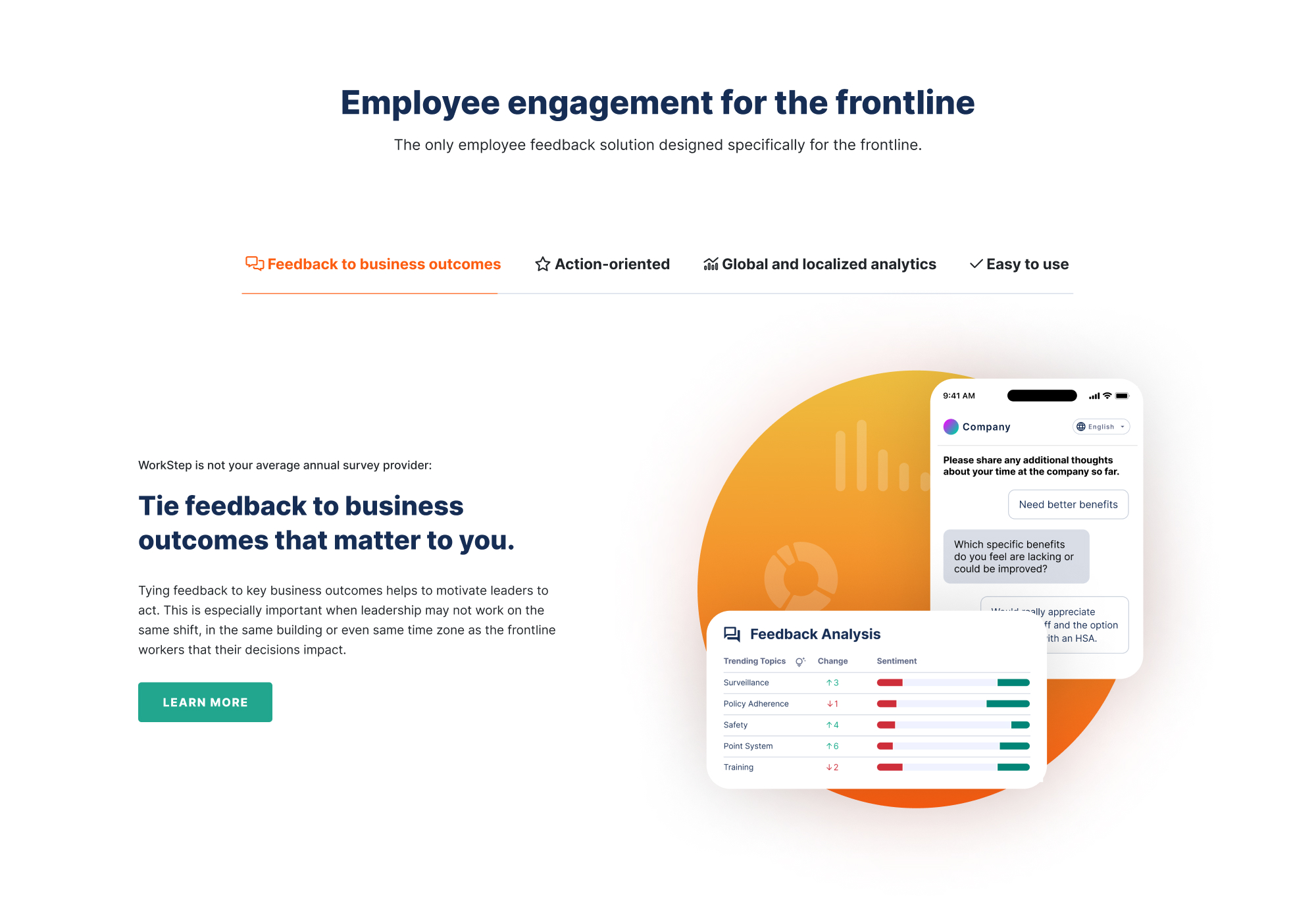 WorkStep Homepage design
