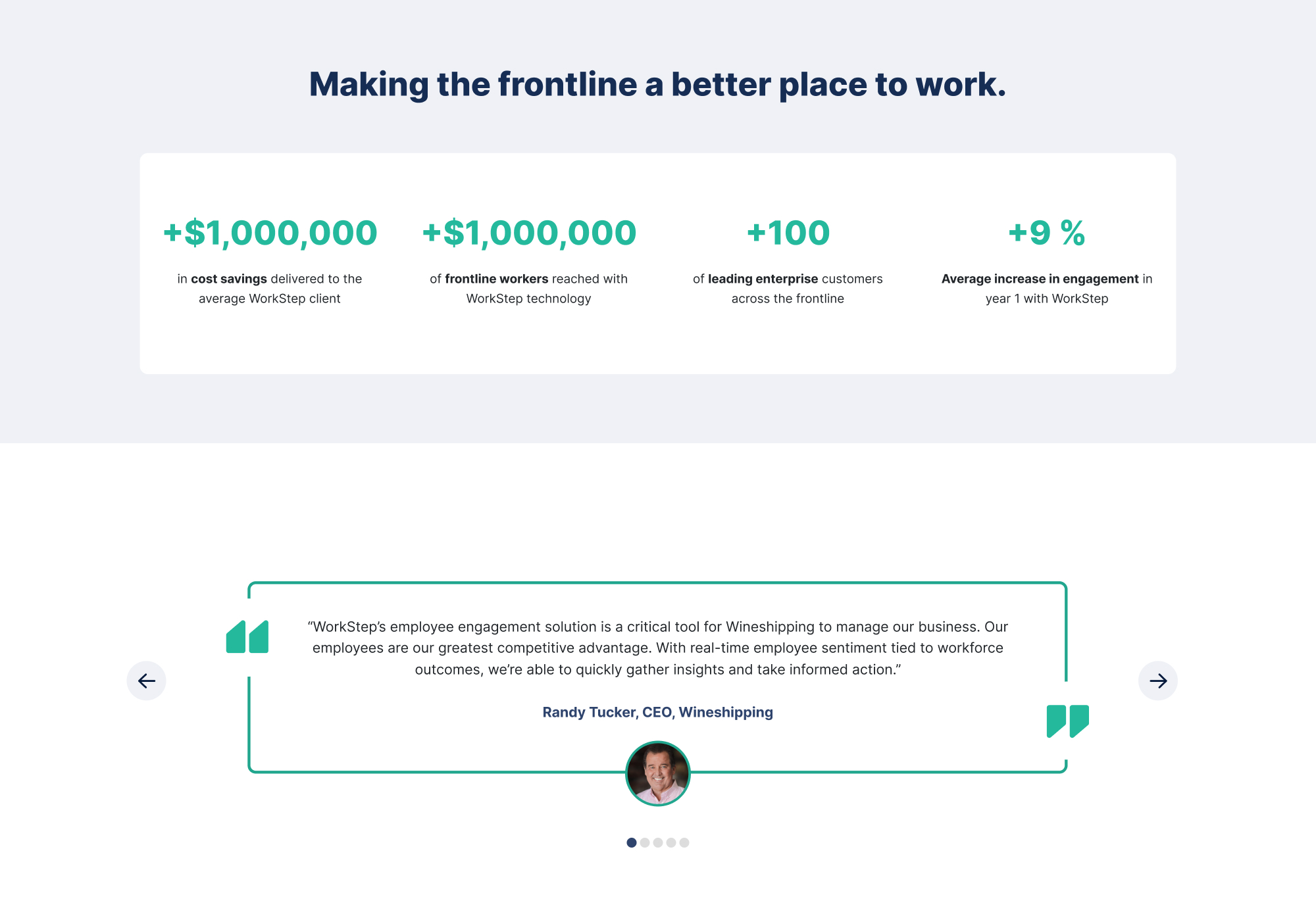 WorkStep Homepage design