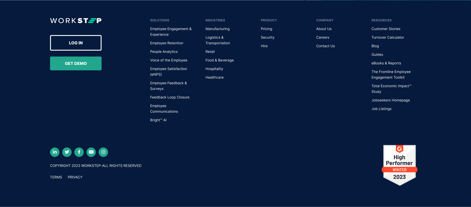 WorkStep Homepage design