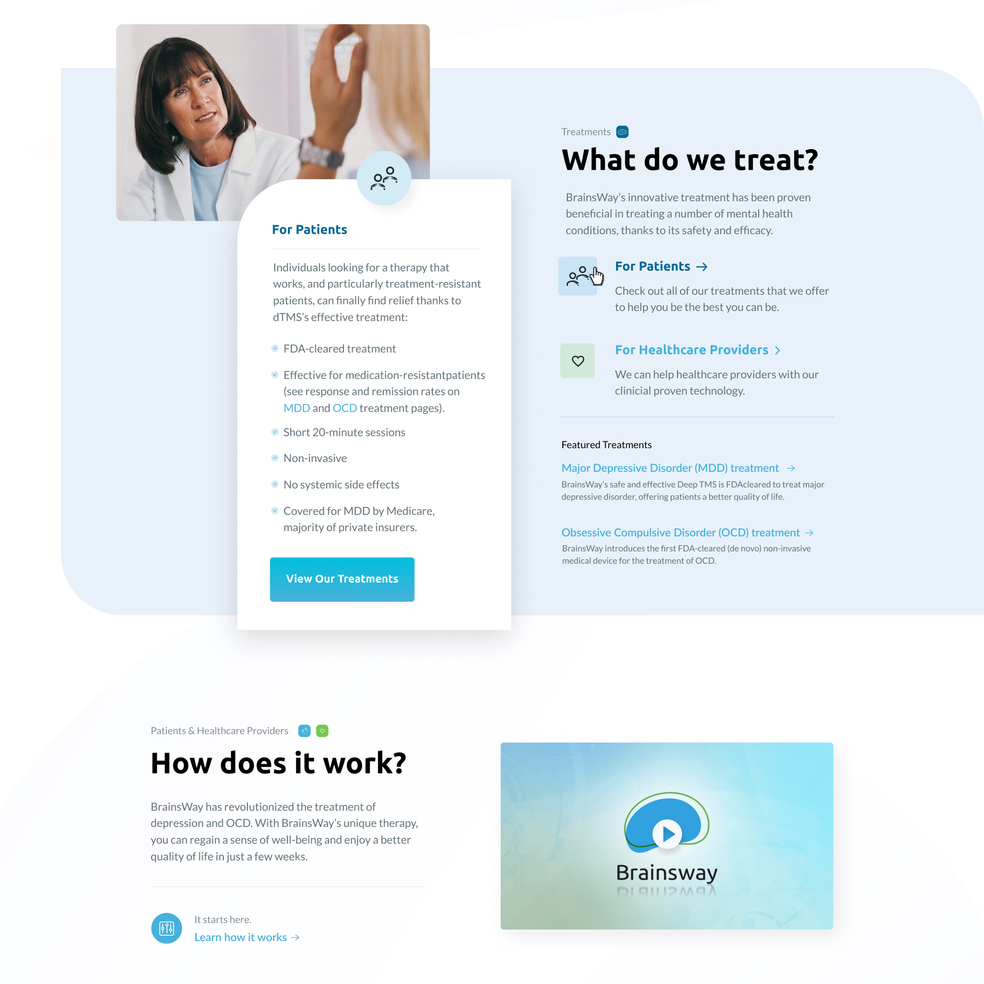 BrainsWay After Homepage design