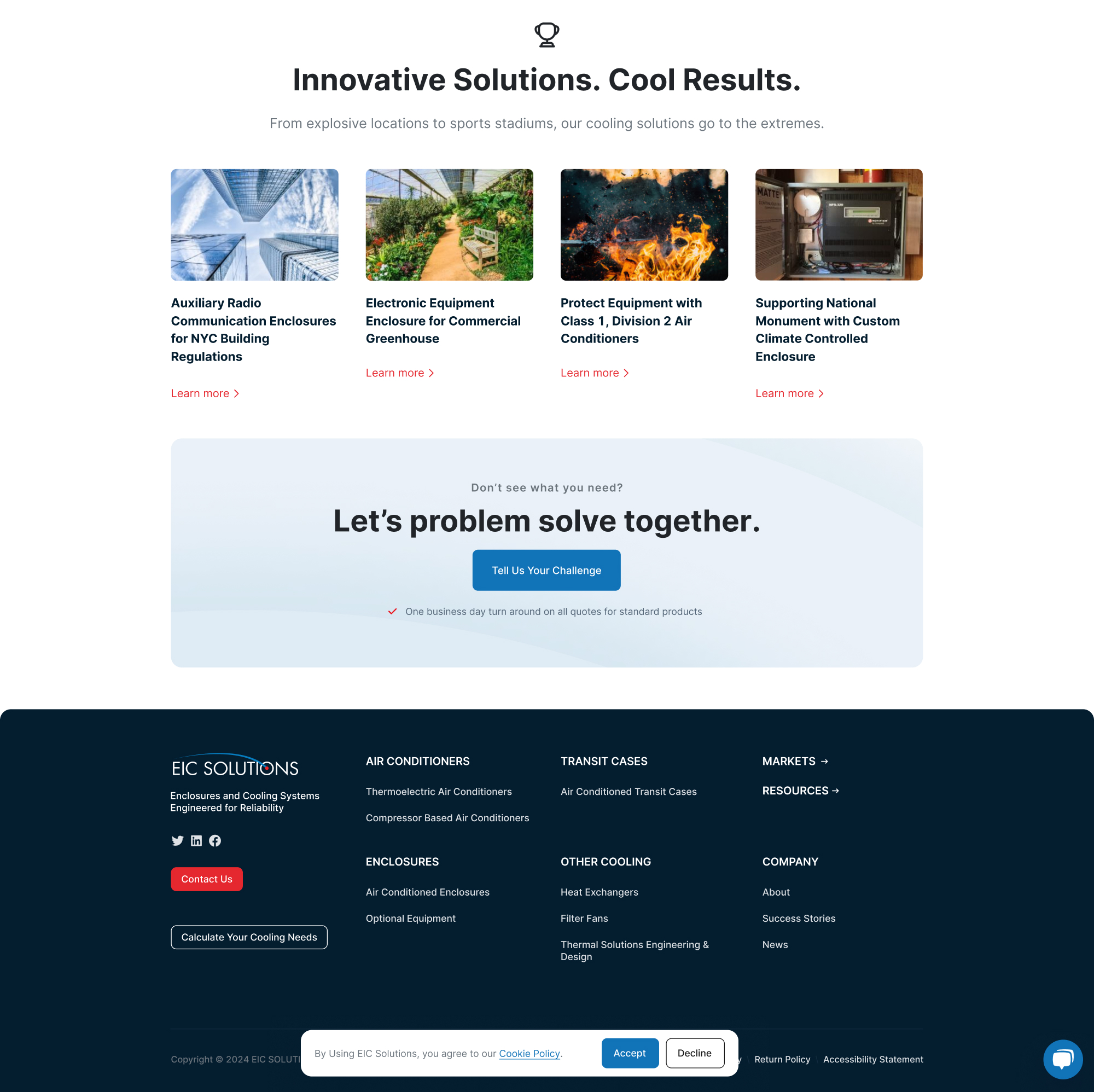 EIC Solutions After Homepage design