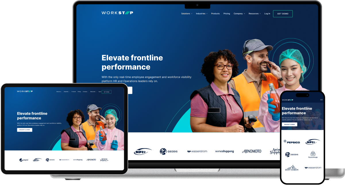 Workstep website mocked on an tablet, phone, and laptop