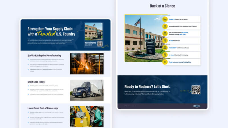 Buck Company One Sheeter Print Design