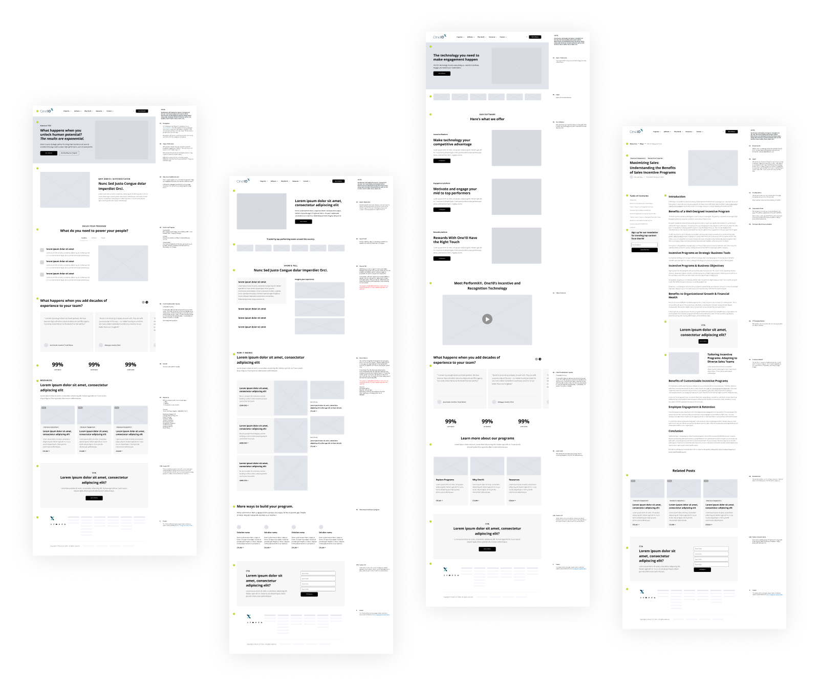One10 Wireframes