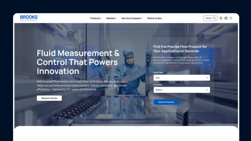Brooks Instrument Website Redesign