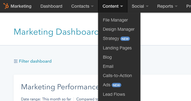 hubspot marketing dashboard