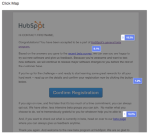 HubSpot email hot spot